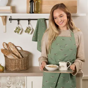 Hedgehogs Adult Apron, 72 x 90cm, Green round coffee table, wooden coffee table