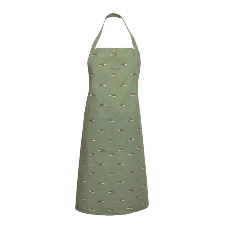 Hedgehogs Adult Apron, 72 x 90cm, Green