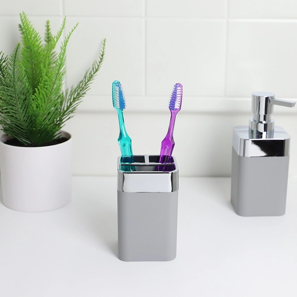 Home Basics Skylar ABS Plastic Toothbrush Holder