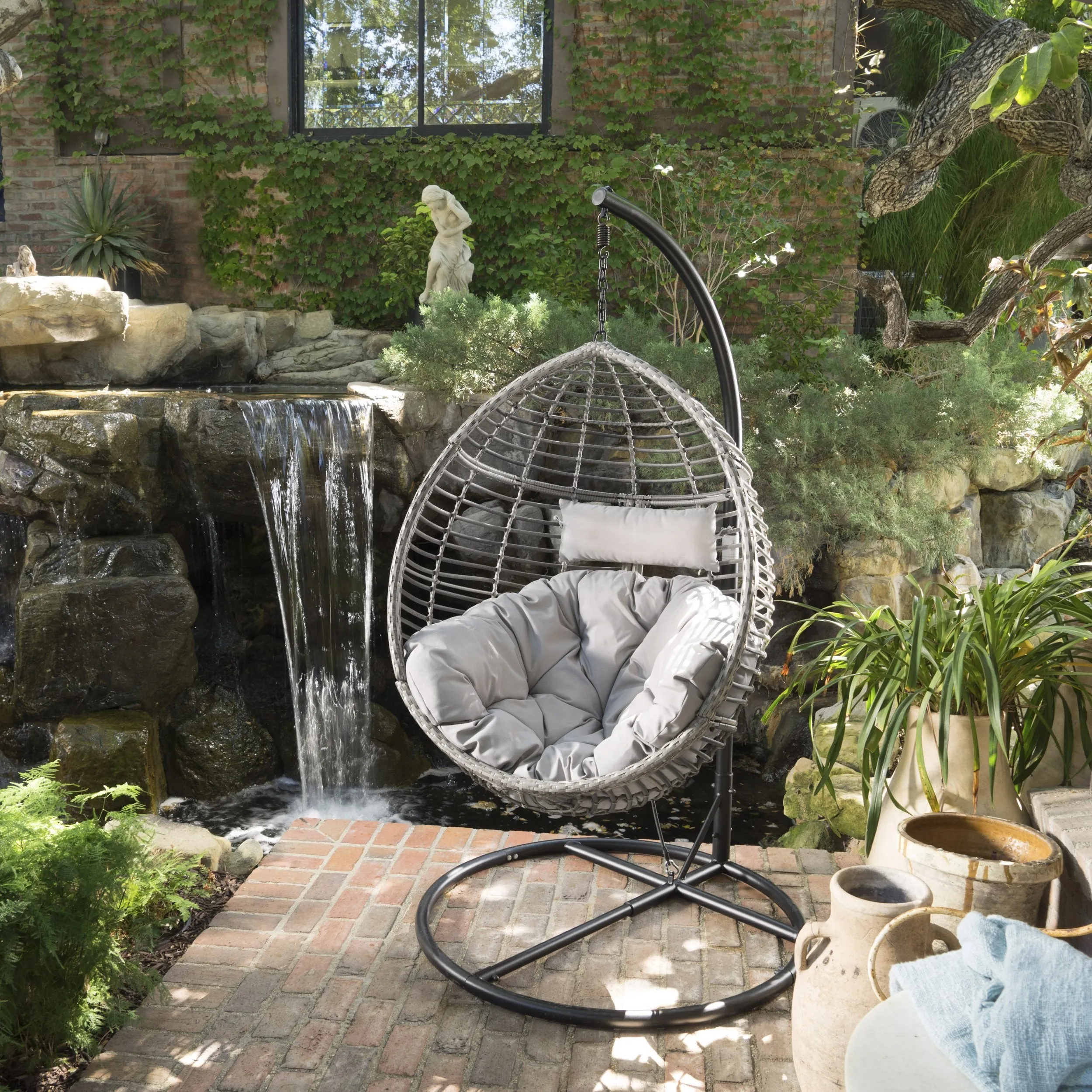 Indoor/Outdoor Hanging Teardrop / Egg Chair (Stand Not Included) - NH695213 patio chairs, outdoor seating