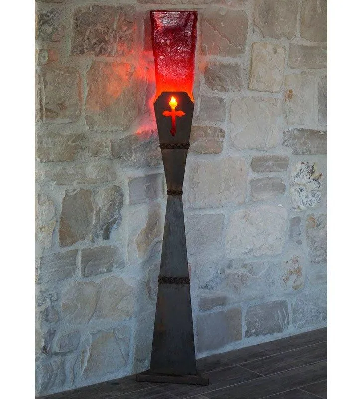 Iron Cross & Glass Floor Lamps