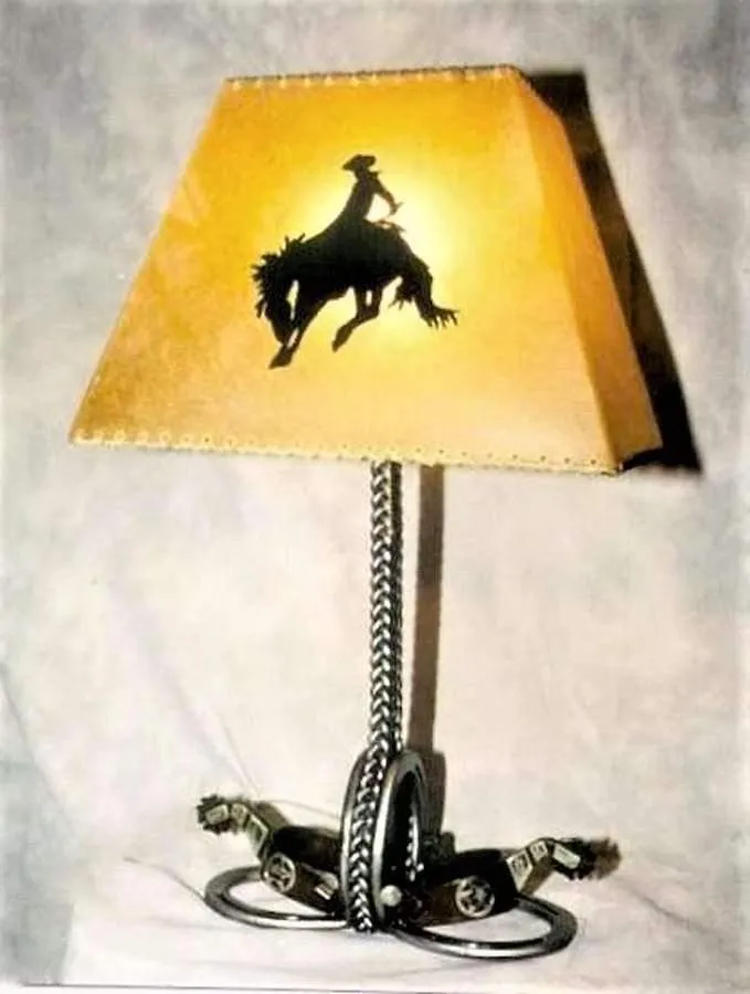 Iron Spur Western Table Lamp