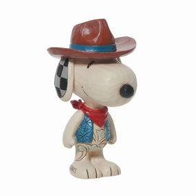 Jim Shore Peanuts Snoopy Cowboy Mini Figurine Decorative Mirror,Home Decor Mirror