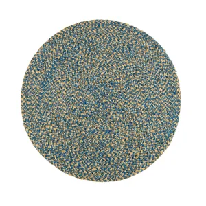 Jute Set of 4 Placemats, D27cm, Cornflower tufted headboard, king headboard
