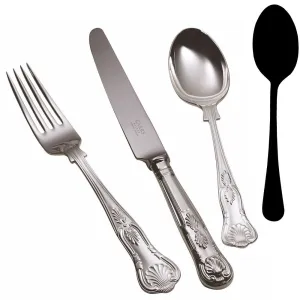 Kings Large serving spoon, Silver Plate napkin rings, dining placemats
