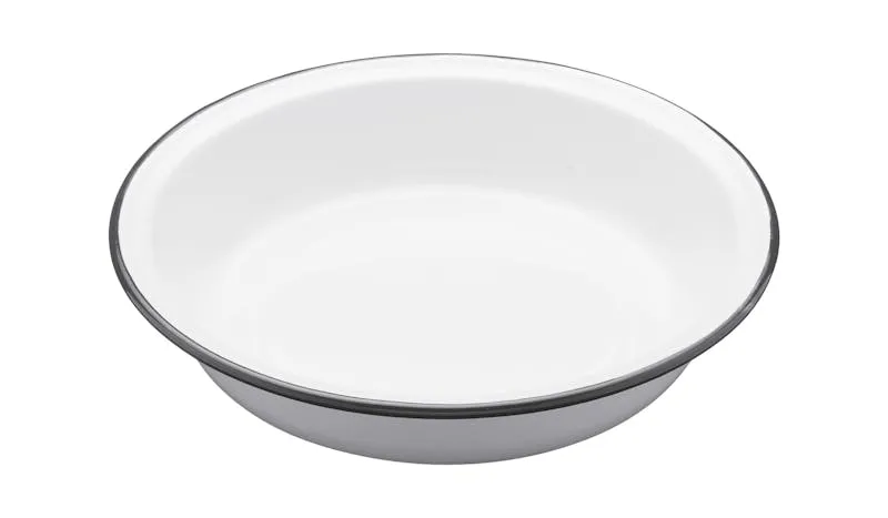 Kitchen Craft, Round pie dish, D22cm, KitchenCraft, Living Nostalgia, white enamel curtain fabric, upholstery textile