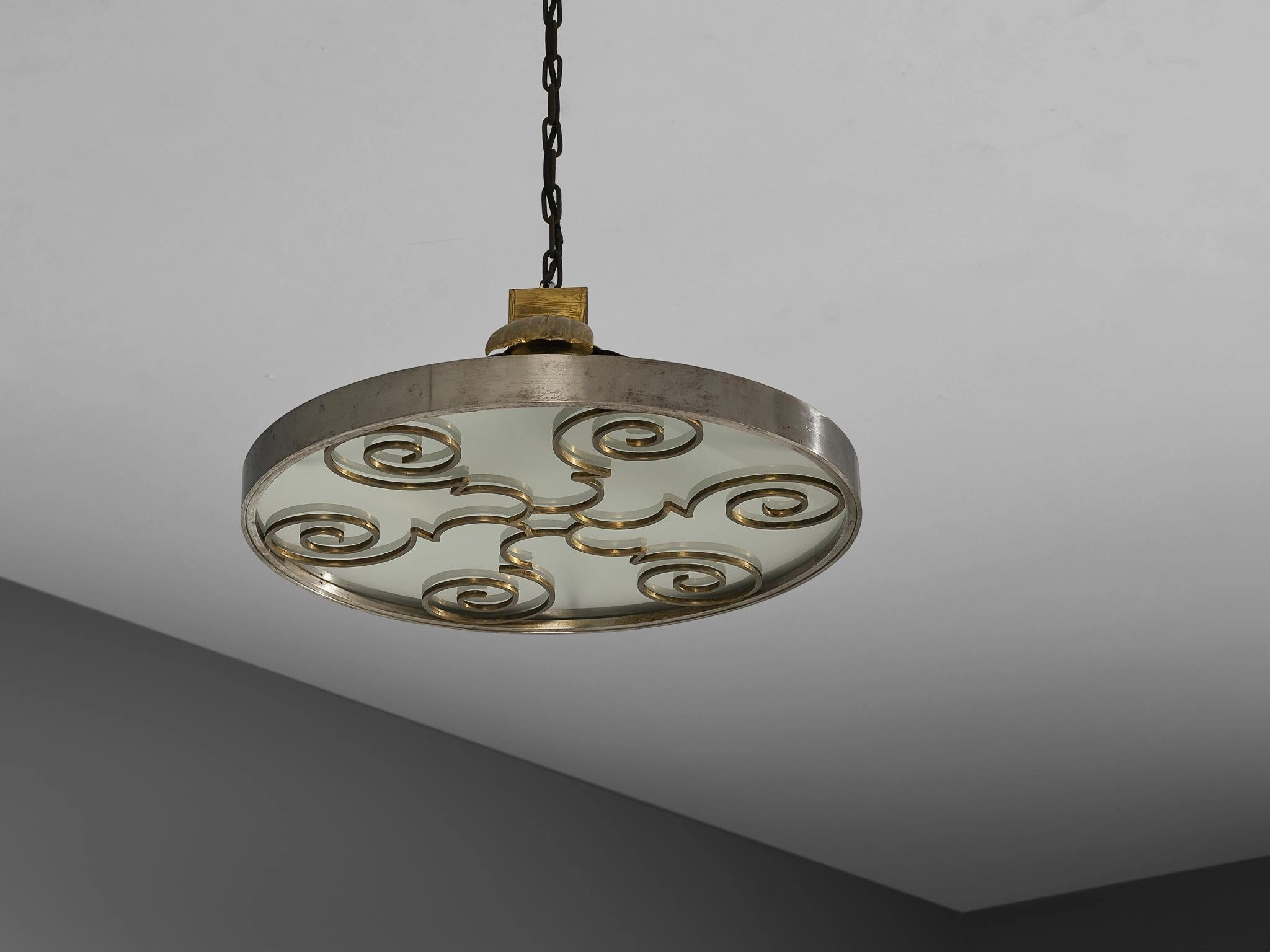 Lars Holmstrm for Arvika Konsthantverk Art Deco Ceiling Light