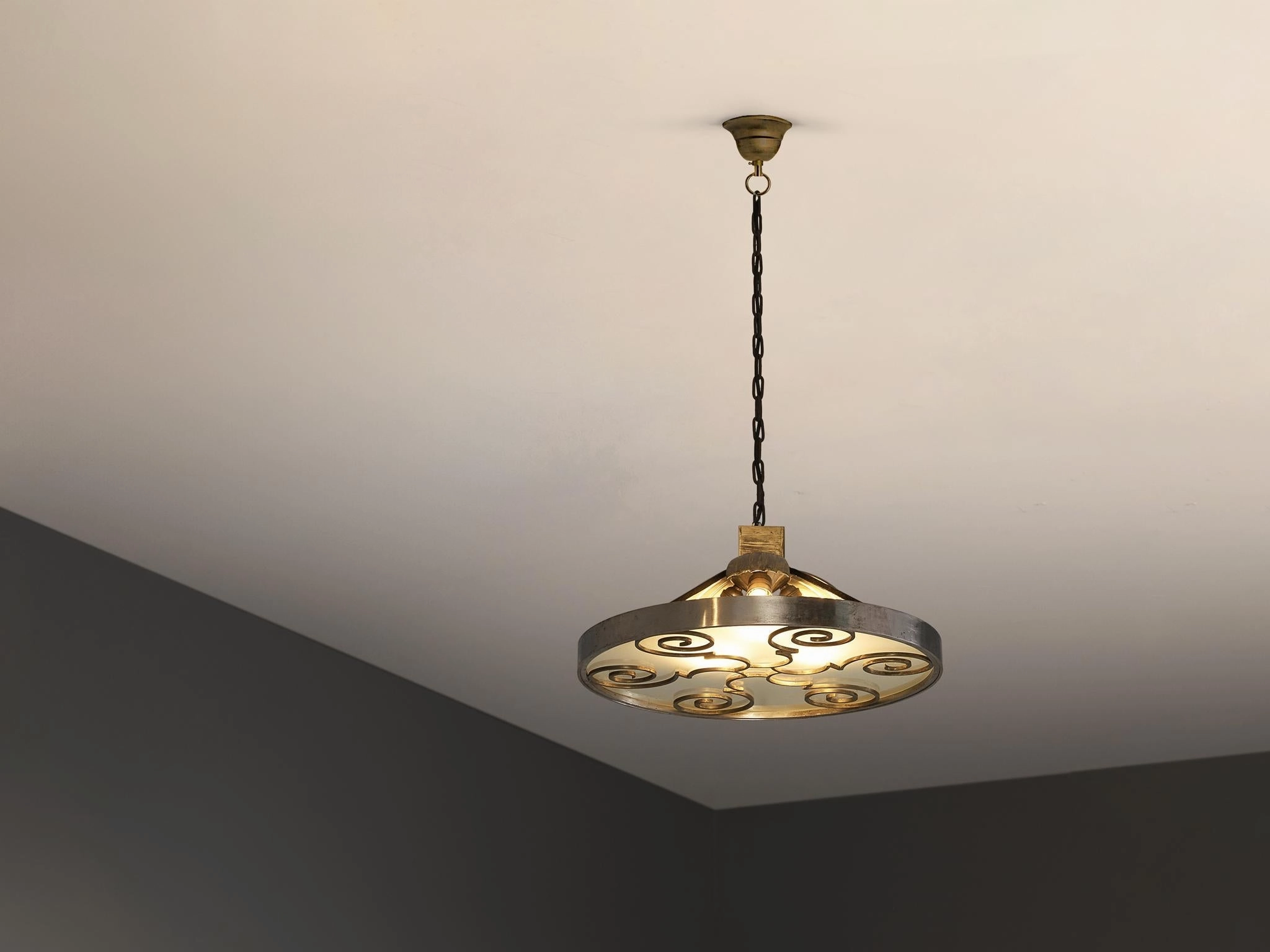 Lars Holmstrm for Arvika Konsthantverk Art Deco Ceiling Light