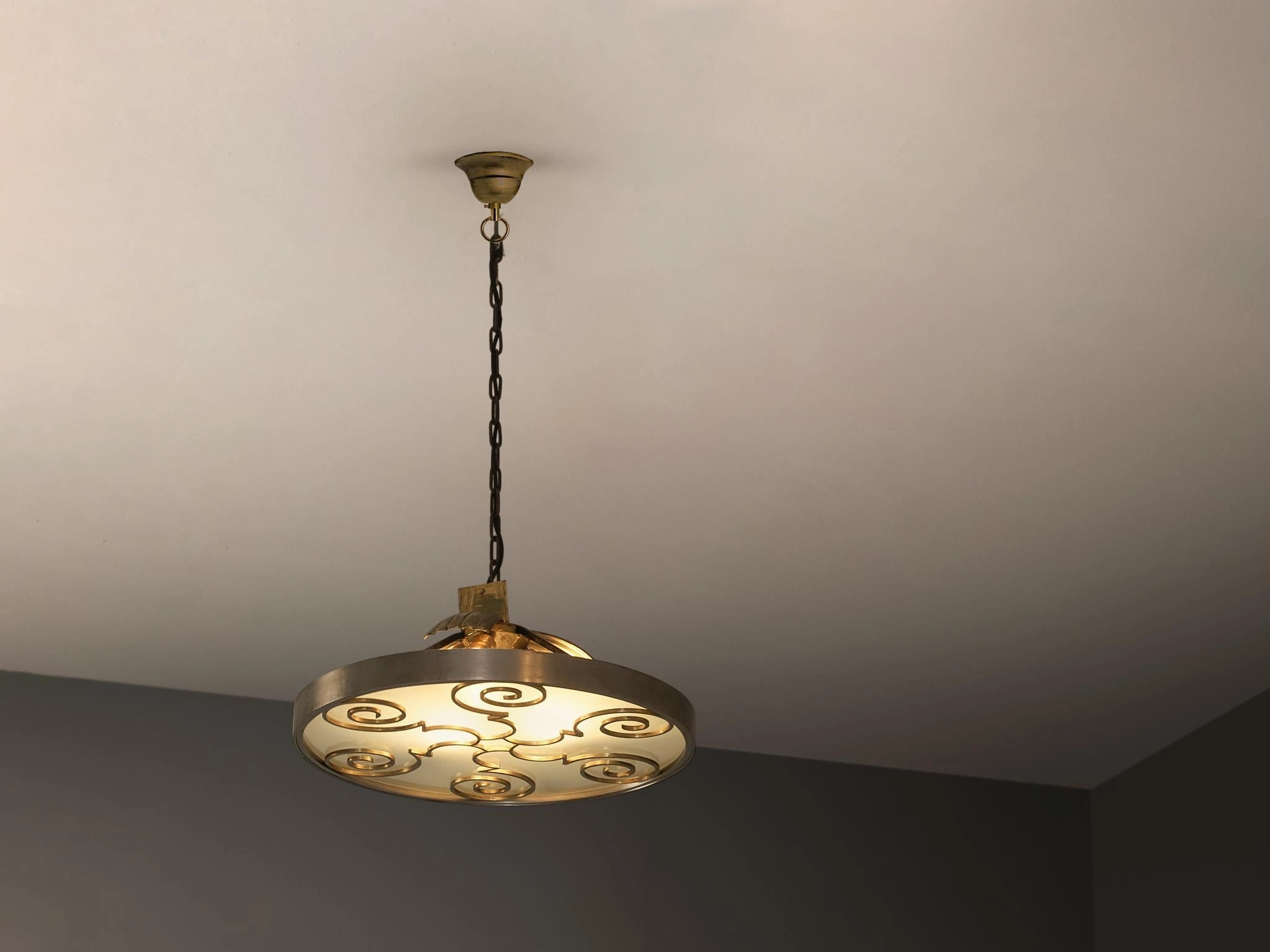 Lars Holmstrm for Arvika Konsthantverk Art Deco Ceiling Light