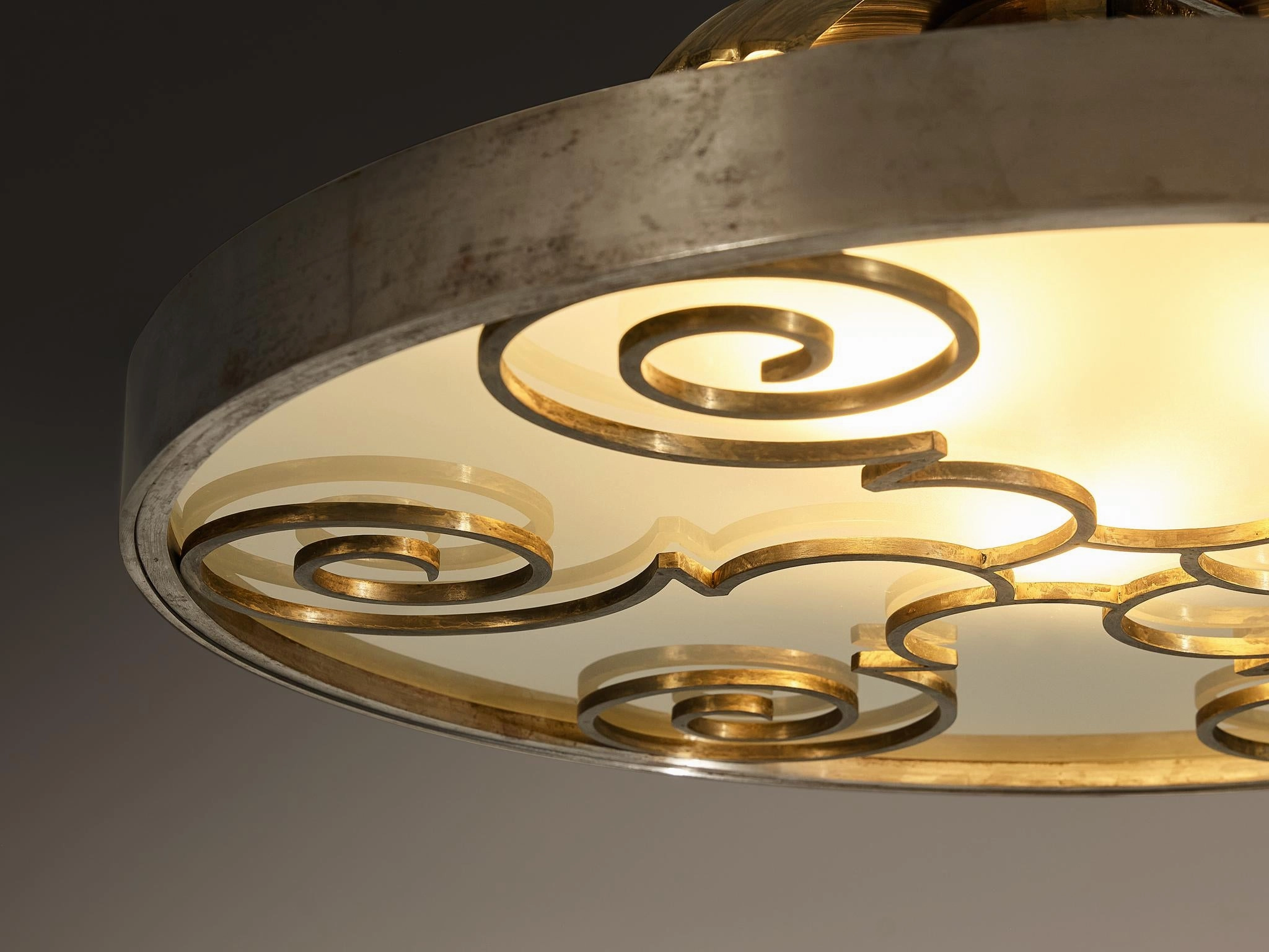 Lars Holmstrm for Arvika Konsthantverk Art Deco Ceiling Light