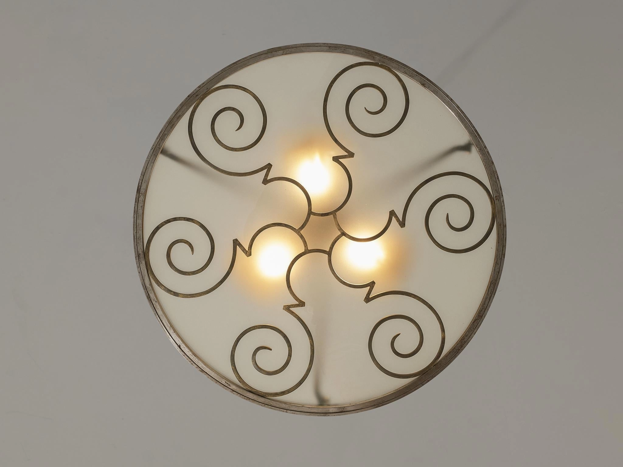 Lars Holmstrm for Arvika Konsthantverk Art Deco Ceiling Light