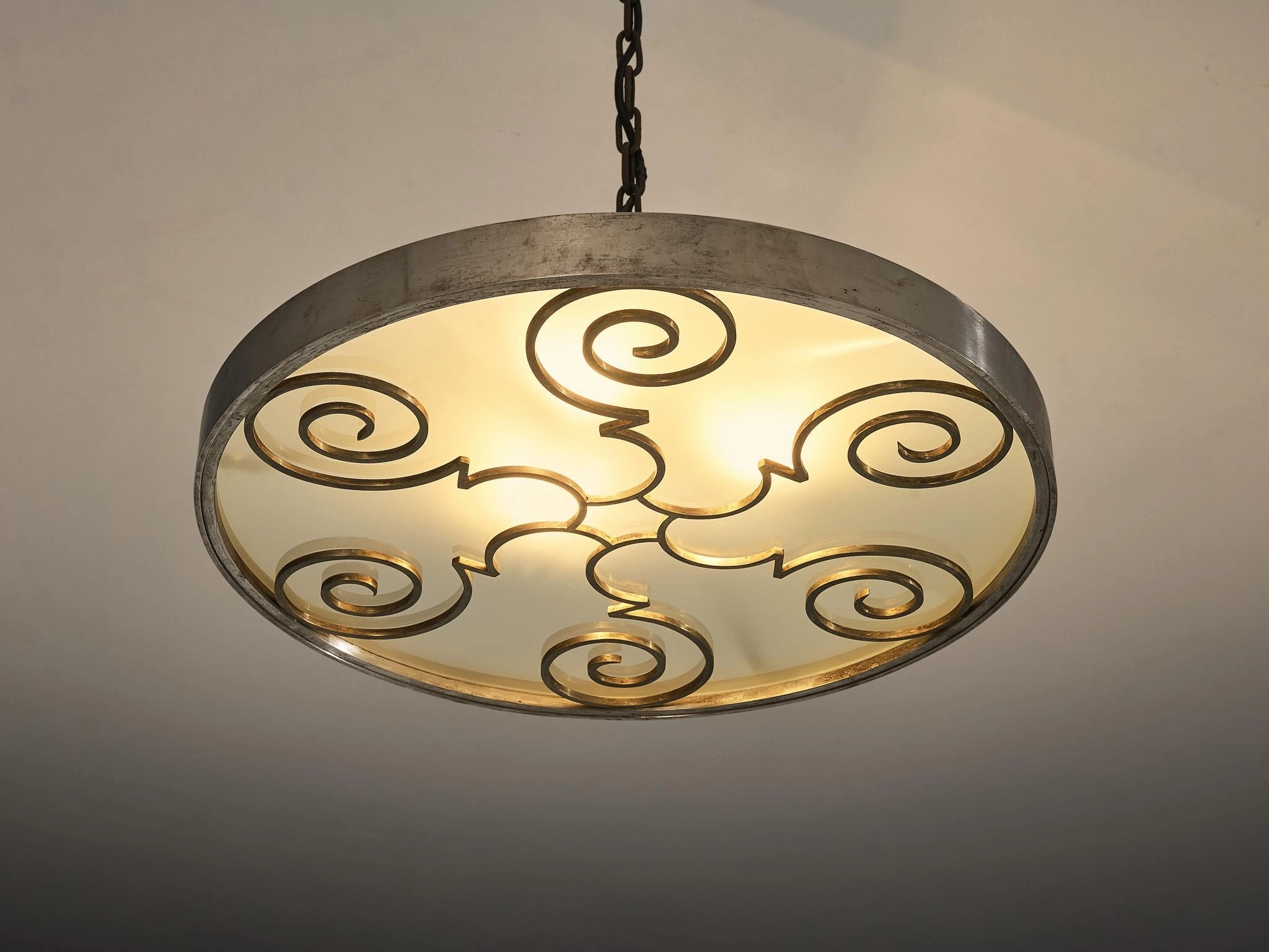 Lars Holmstrm for Arvika Konsthantverk Art Deco Ceiling Light