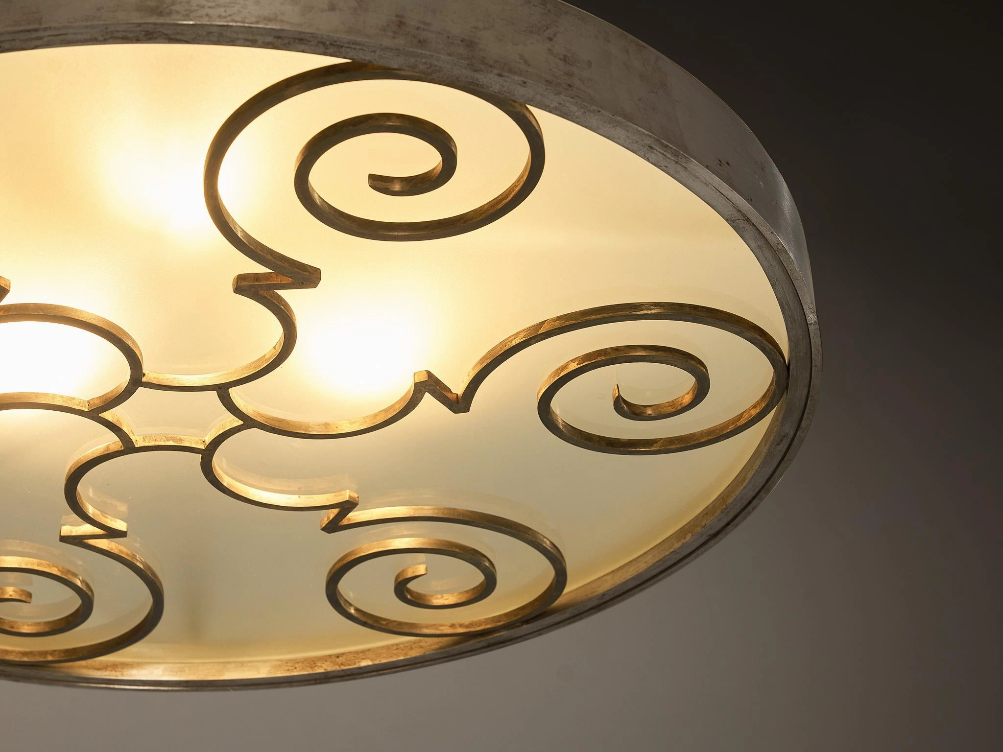Lars Holmstrm for Arvika Konsthantverk Art Deco Ceiling Light