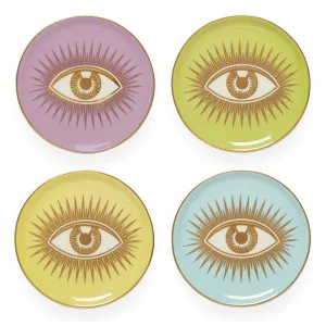 Le Wink Set of 4 Coasters, D10cm, Multi tufted headboard, king headboard