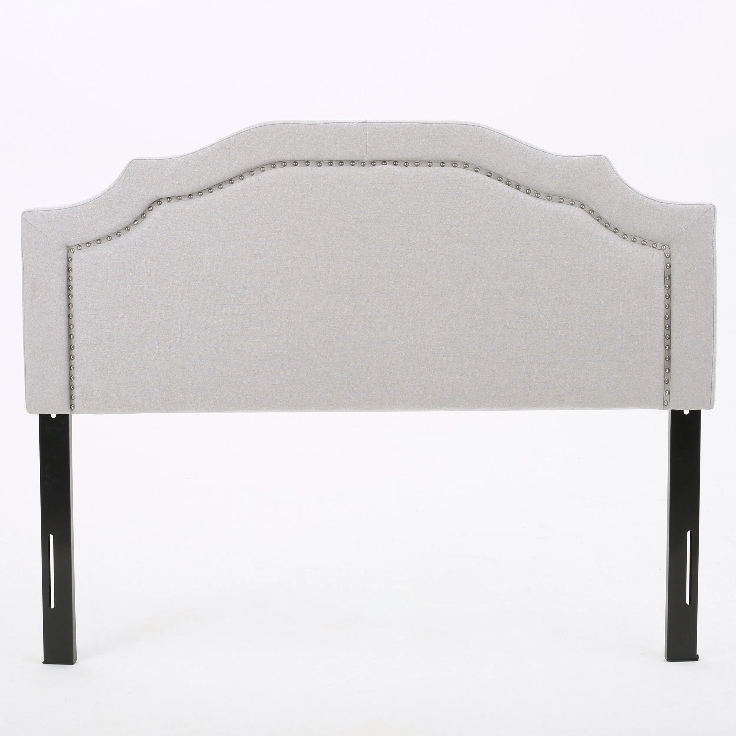 Light Grey Fabric Queen/ Full Headboard - NH584892