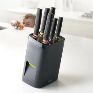 LockBlock 6 piece self locking knife block set round coffee table, wooden coffee table
