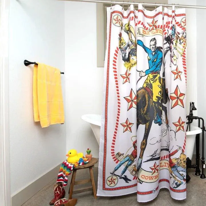 Long Live Cowboys Western Shower Curtain