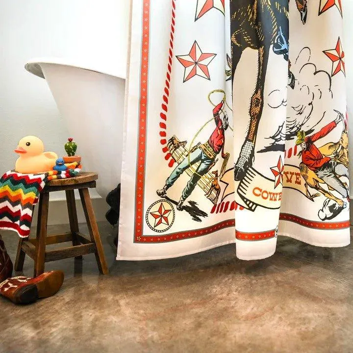 Long Live Cowboys Western Shower Curtain