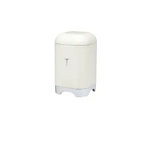 Lovello Tea canister, vanilla cream round coffee table, wooden coffee table
