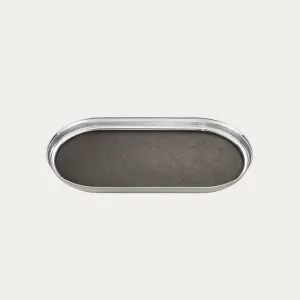 Mahattan Sleek Tray, Stainless steel and Leather napkin rings, dining placemats