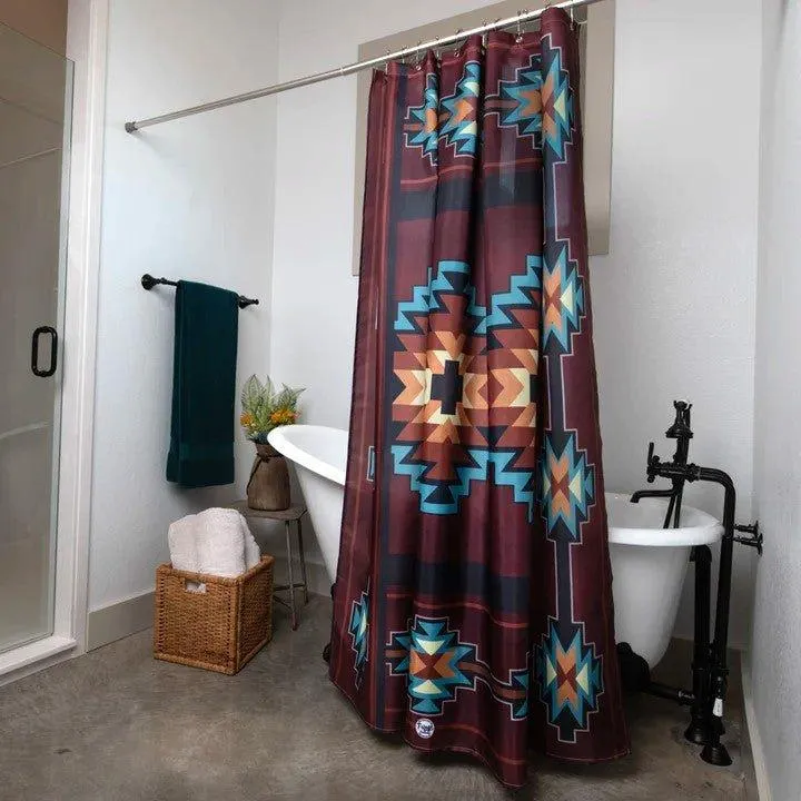 Maroon Southwestern Shower Curtain
