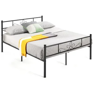 Mattress Foundation w/Heavy Duty Steel Slat Support, No Box Spring Needed bed frame, queen bed