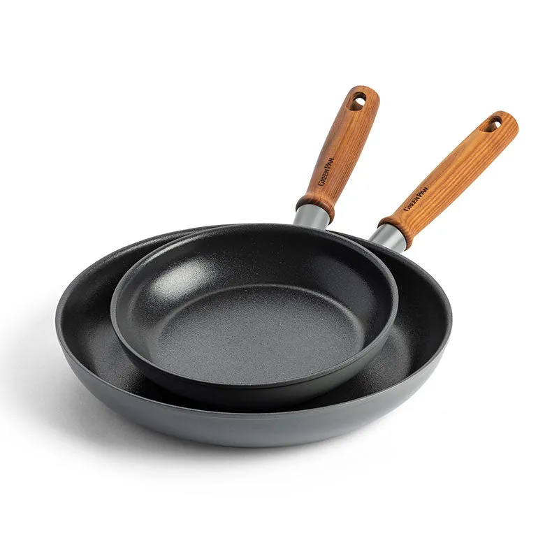 Mayflower Pro Non-Stick Open Frying Pan Set, Charcoal Grey curtain fabric, upholstery textile