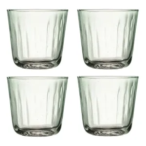 Mia Set of 4 tumblers, 250ml, recycled glass ceramic platter, appetizer tray