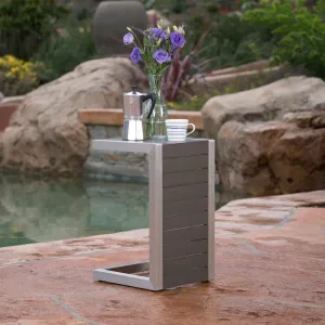 Modern Aluminum C-Shaped End Table - NH799992 patio chairs, outdoor seating