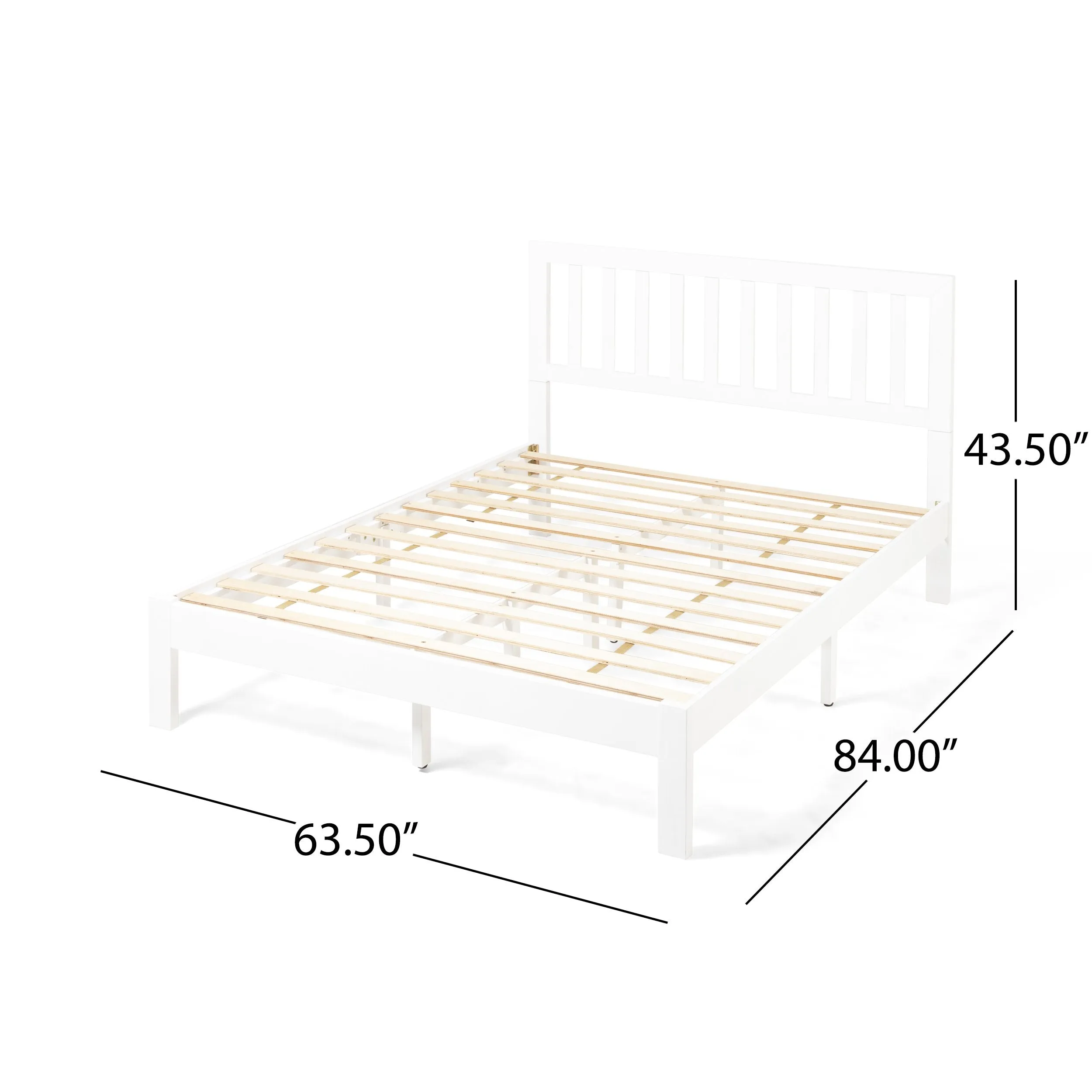 Modern Farmhouse Acacia Wood Queen Bed Platform - NH717113