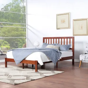 Modern Farmhouse Acacia Wood Queen Bed Platform - NH717113 throw blanket, decorative pillow