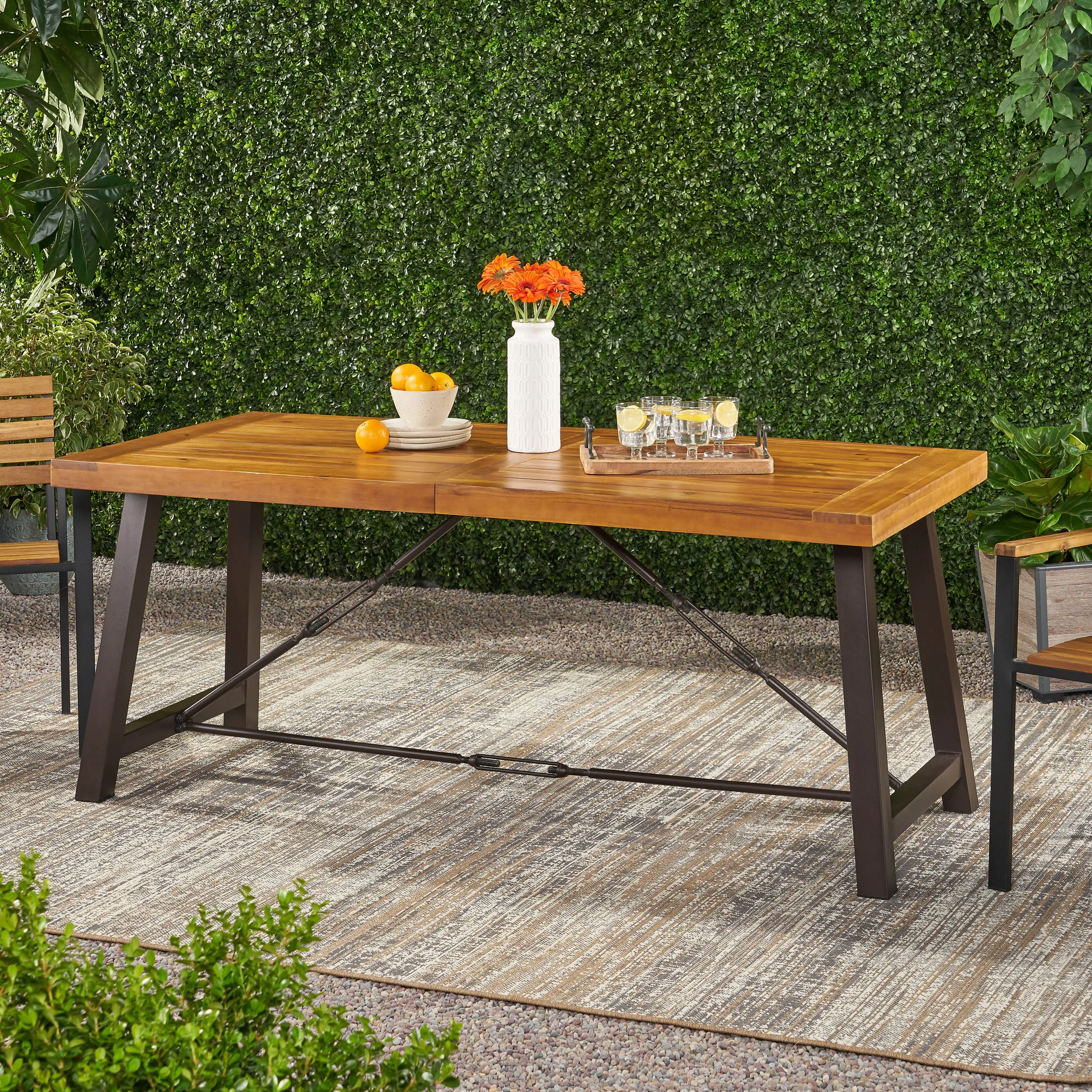 Modern Industrial Dining Table - NH852213 patio chairs, outdoor seating