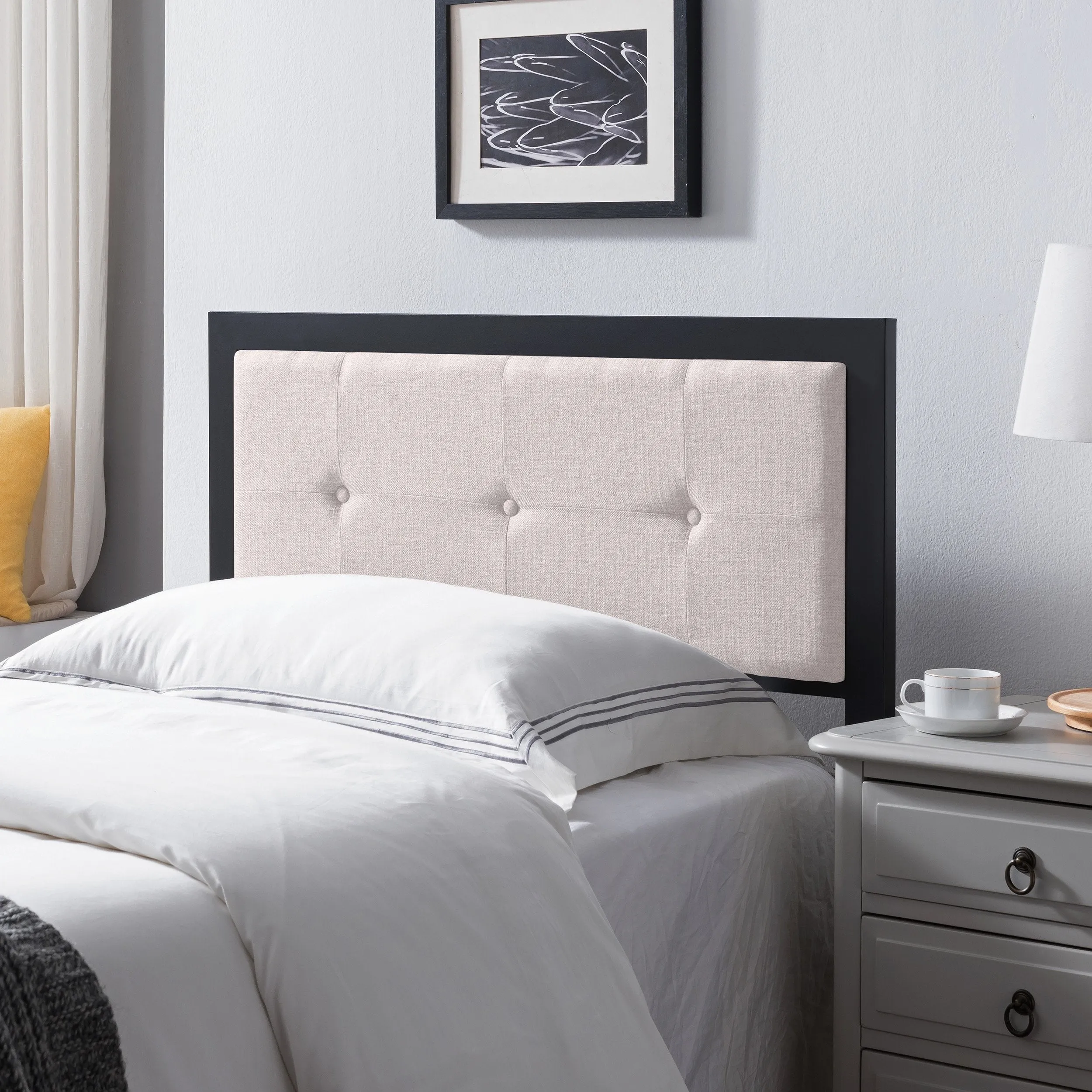 Modern Industrial Tufted Upholstered Twin Headboard - NH415113
