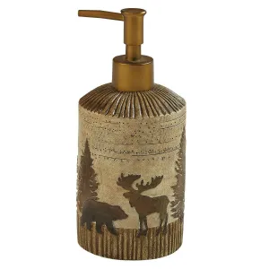 Moose in the Mountains Soap Dispenser bathroom set, shower caddy