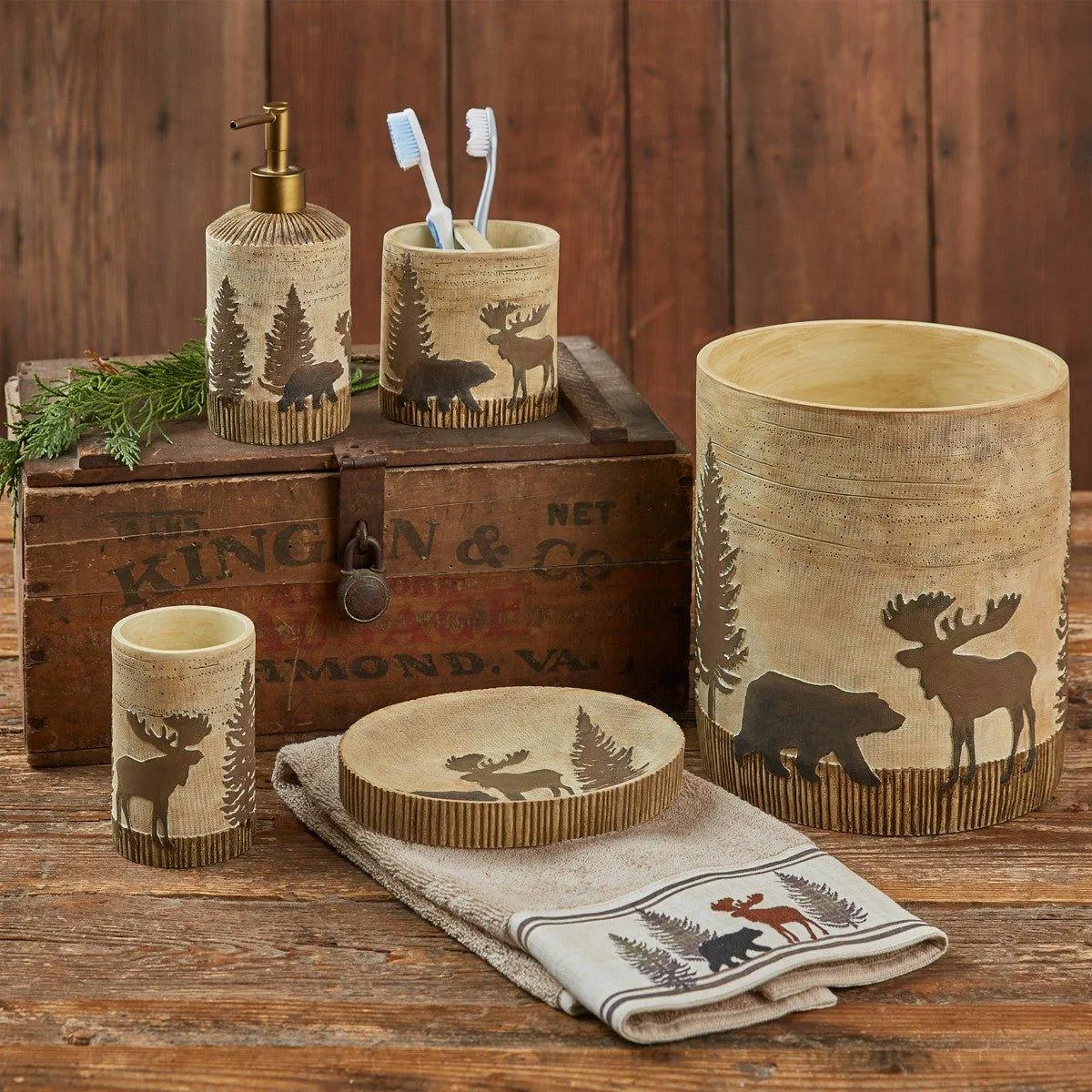 Moose in the Mountains Toothbrush Holder