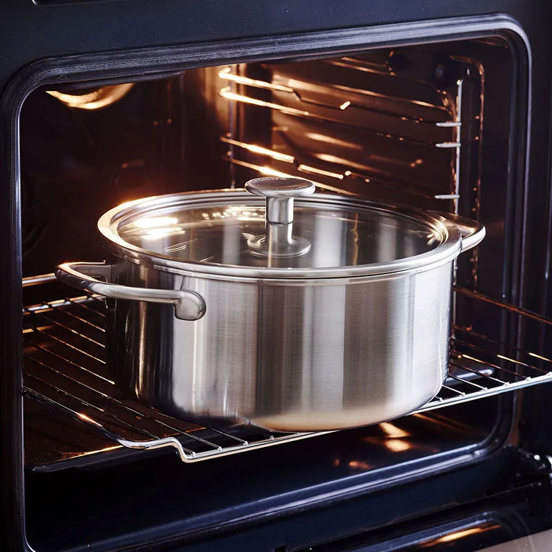 MultiPly Stainless Steel Casserole with Lid, 20cm, Silver