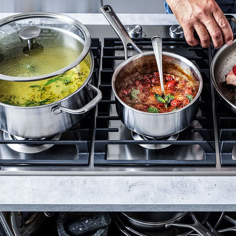 MultiPly Stainless Steel Casserole with Lid, 20cm, Silver