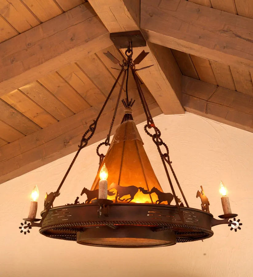 Mustang Run Western Chandelier