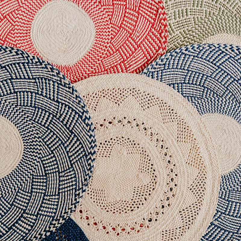 Nario Set of 2 Woven Placemats, D39cm, Midnight Blue