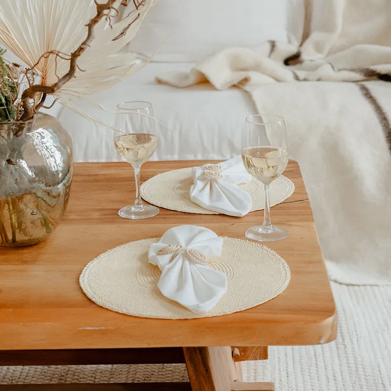 Nario  Set of 2 Woven Placemats D39cm, Natural