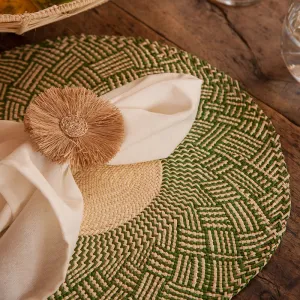 Nario Set of 2 Woven Placemats, D39cm, Olive Green tufted headboard, king headboard