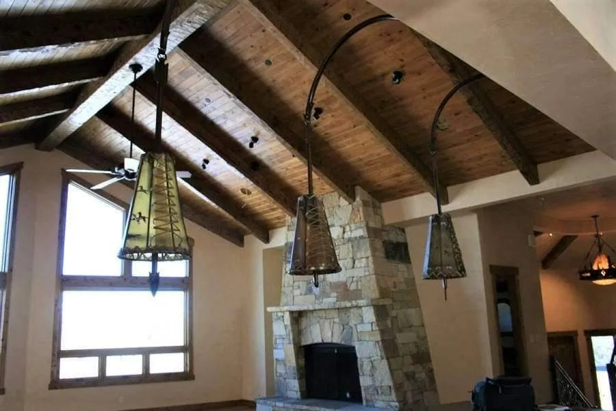 Native American Painted Rawhide Lighting