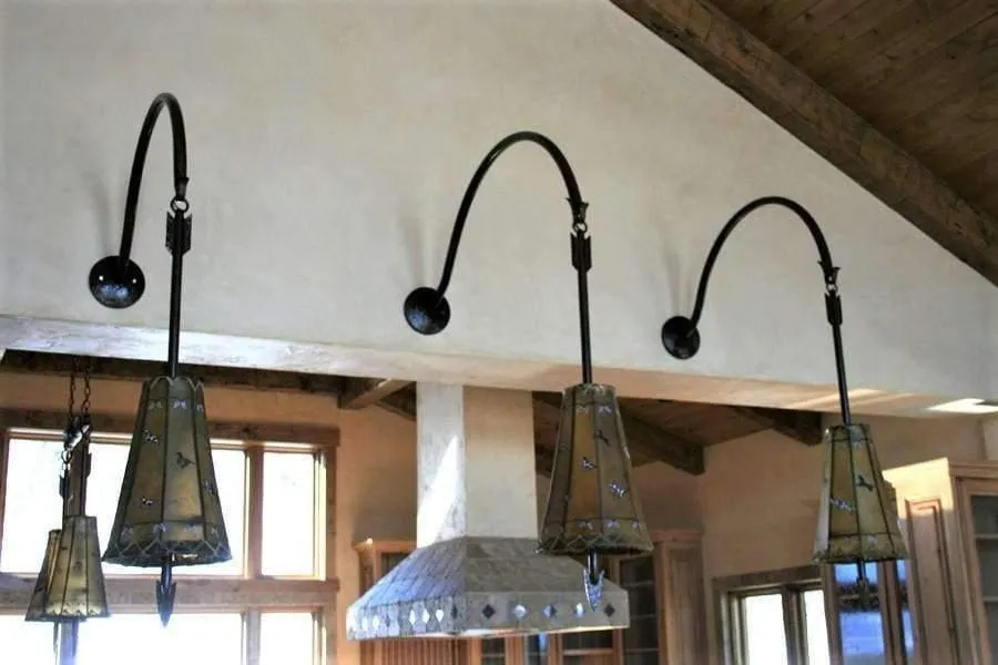Native American Painted Rawhide Lighting