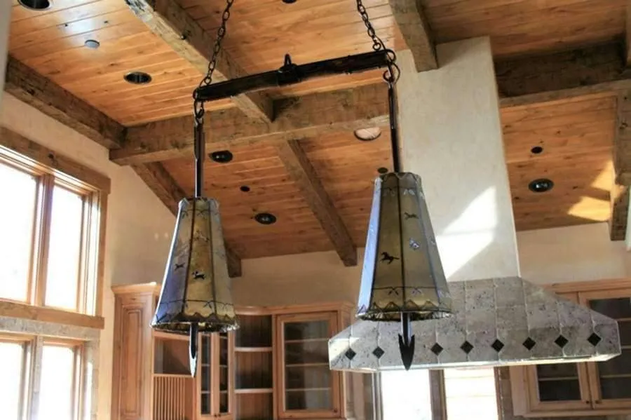 Native American Painted Rawhide Lighting