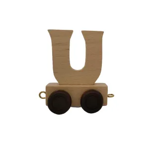 Natural Wooden Letter U, Natural kitchen island, storage cart