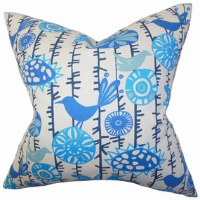 Nettle Floral Euro Sham Blue pillowcases,cotton pillow covers,bed linen