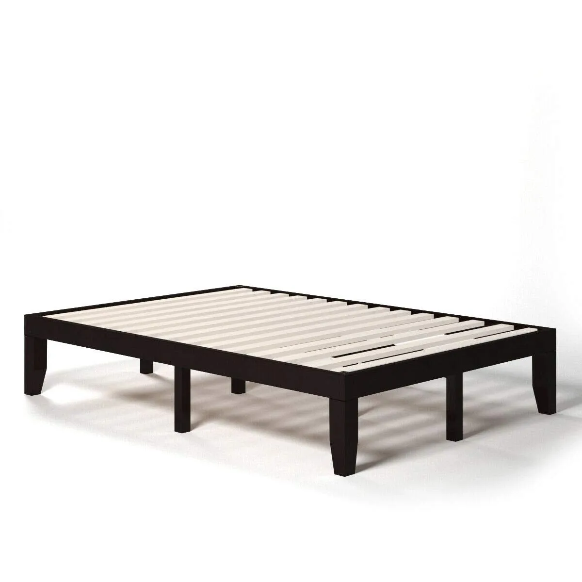 No Box Spring Needed 14 Inch Solid Wood Platform Bed Frame