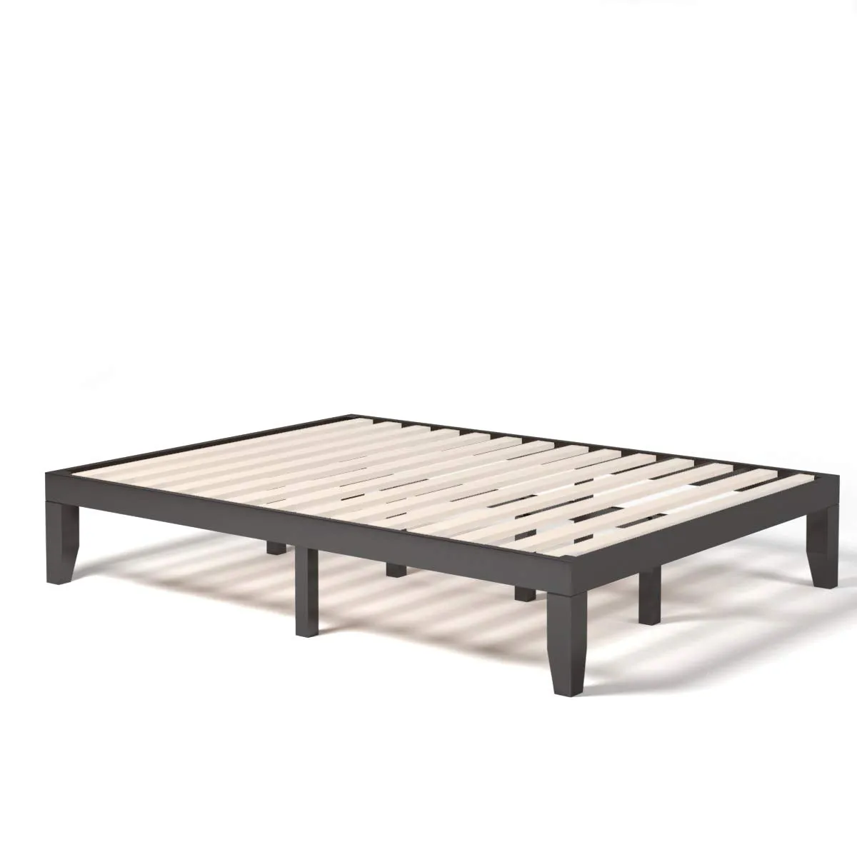 No Box Spring Needed 14 Inch Solid Wood Platform Bed Frame