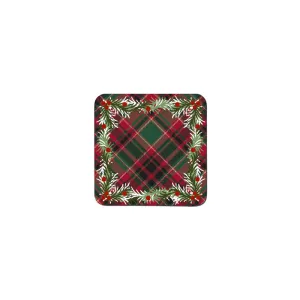 Noel Tartan Set of 6 Coasters, L10.5 x W10.5cm, Multi tufted headboard, king headboard