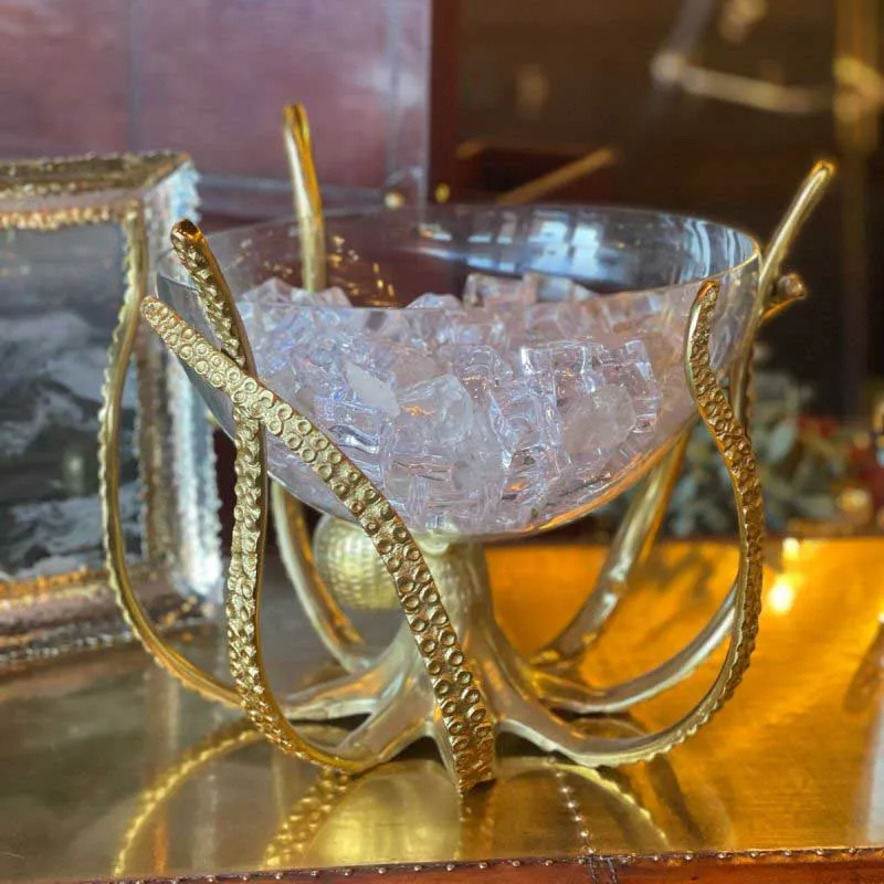 Octopus Bowl, H26.5cm, Gold